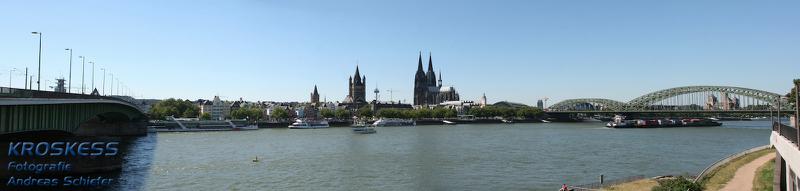 Köln, Deutzer Ufer vor dem alten Lufthansagebäude