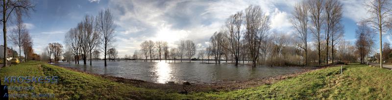 Hochwasser in Hitdorf am Rhein